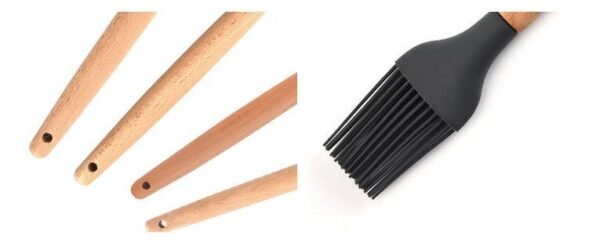9 Pcs Silicone Spatula Heat-Resistant Soup Spoon