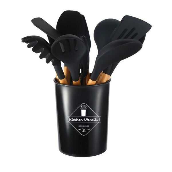 Silicone 12-Piece Wooden Kitchen Set